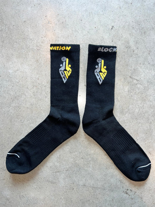 BlockNation Athletic Socks (Black)